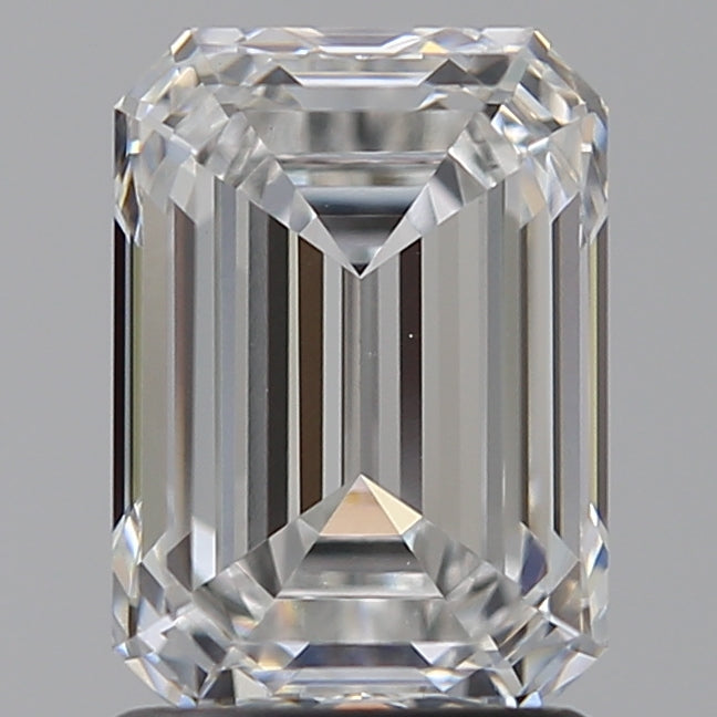 2.01 Carat Emerald Lab Diamond with  Cut Diamond in 14KT  view 1
