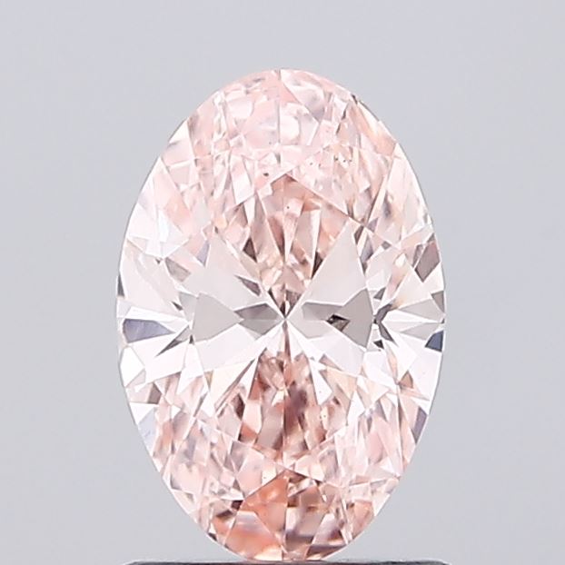 1.03 Carat Oval Lab Diamond with  Cut Diamond in 14KT  view 1
