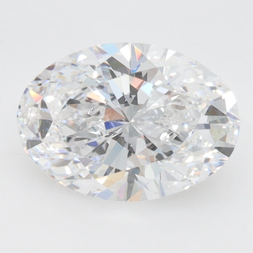 2.09 Carat Oval Lab Diamond with  Cut Diamond in 14KT  view 1

