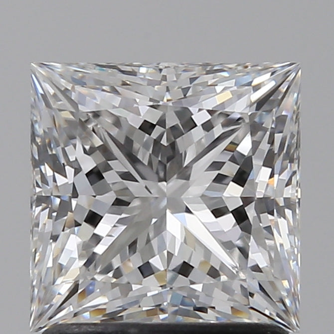 1.55 Carat Princess Lab Diamond with  Cut Diamond in 14KT  view 1
