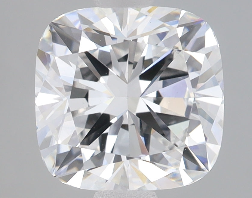 2.71 Carat Cushion Lab Diamond with  Cut Diamond in 14KT  view 1
