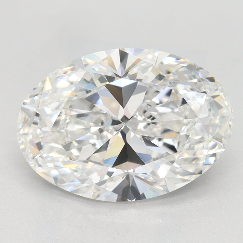 2.92 Carat Oval Lab Diamond with  Cut Diamond in 14KT  view 1
