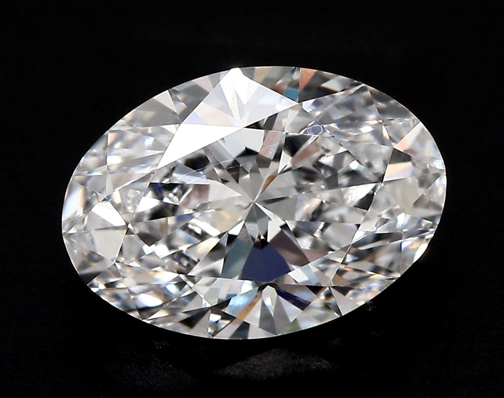 2.69 Carat Oval Lab Diamond with  Cut Diamond in 14KT  view 1
