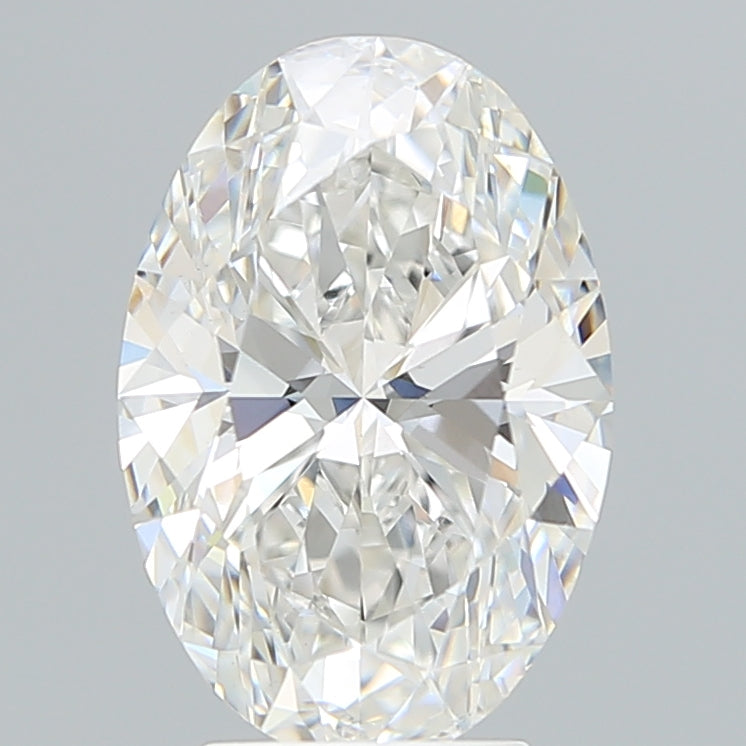 4.09 Carat Oval Lab Diamond with  Cut Diamond in 14KT  view 1
