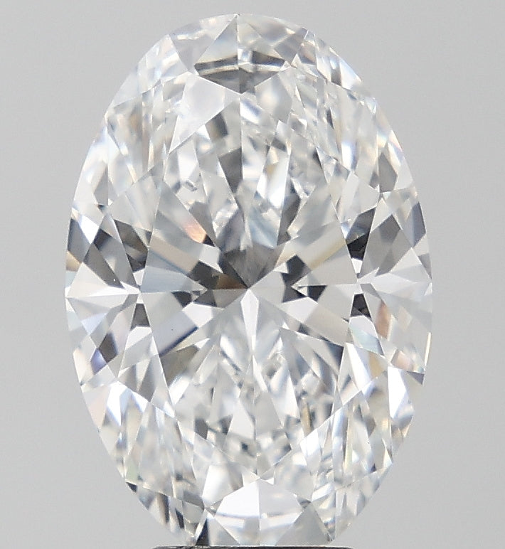 5.31 Carat Oval Lab Diamond with  Cut Diamond in 14KT  view 1
