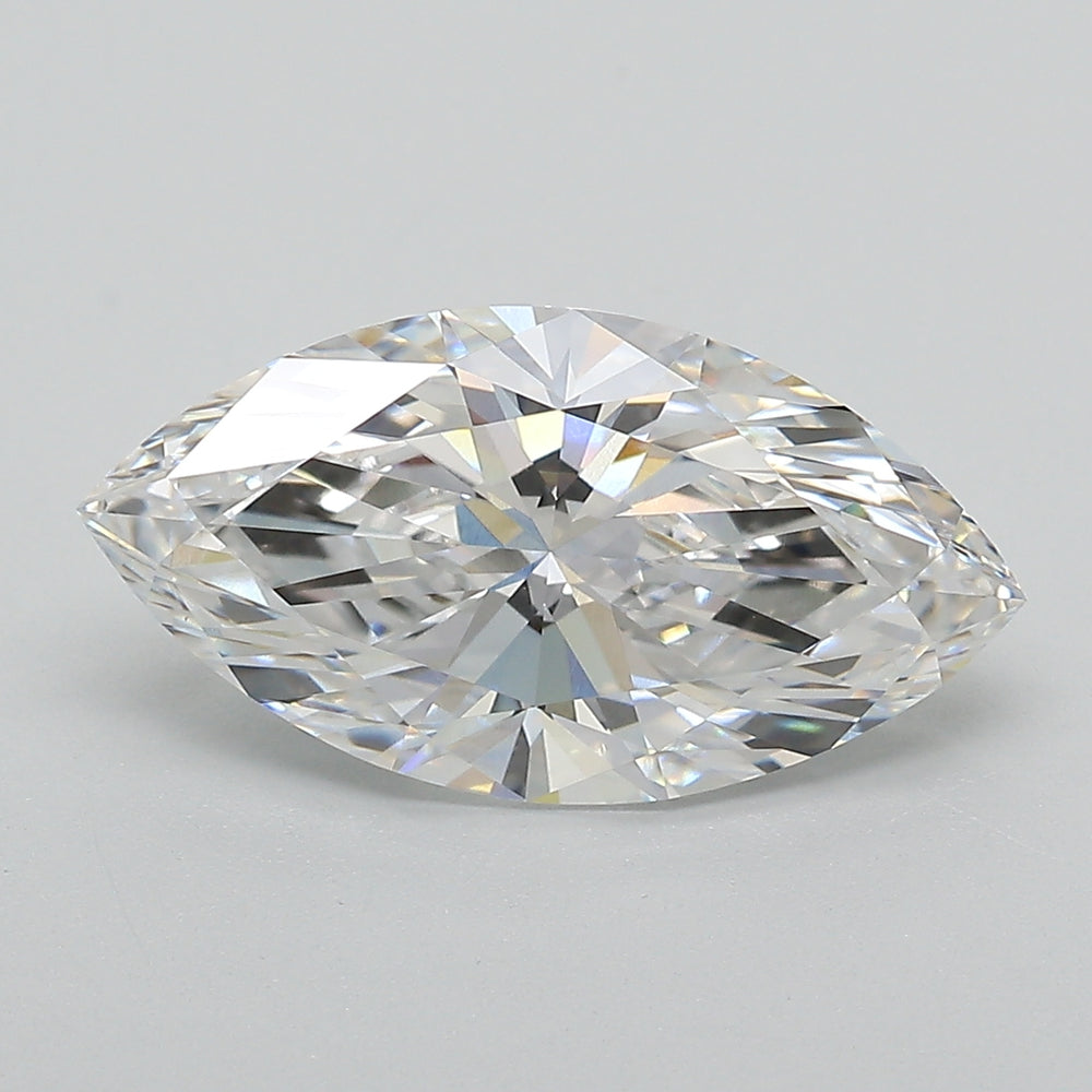 3.1 Carat Marquise Lab Diamond with  Cut Diamond in 14KT  view 1
