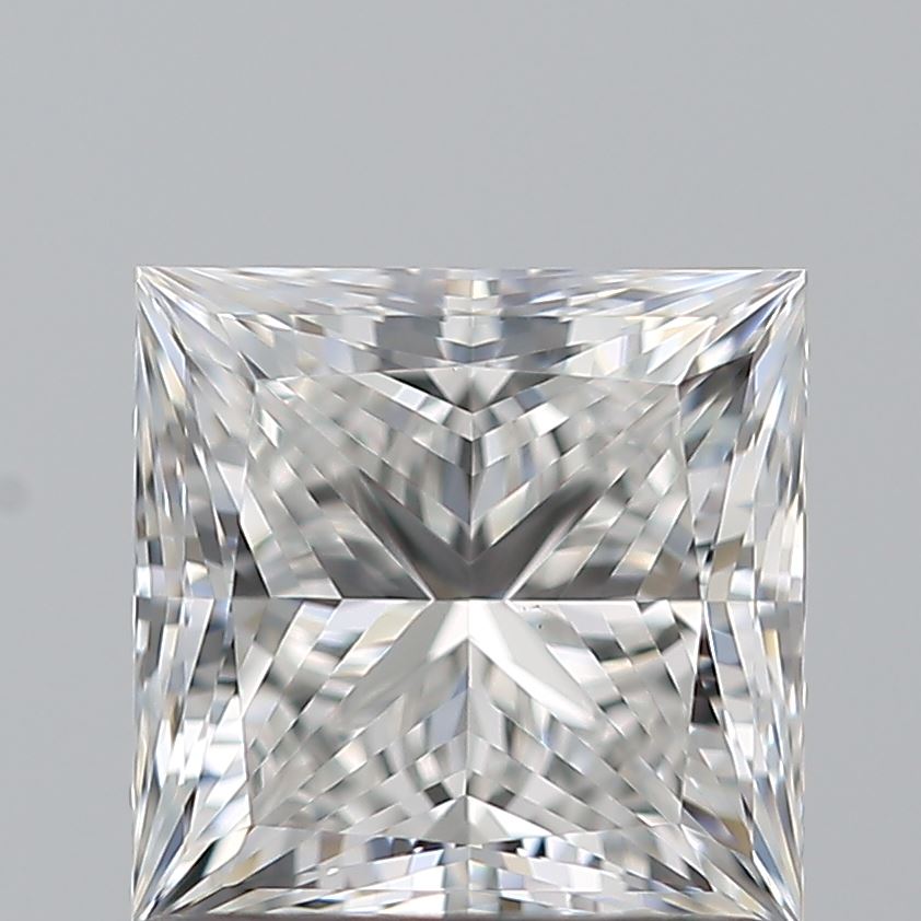1.01 Carat Princess Natural Diamond with  Cut Diamond in 14KT  view 1
