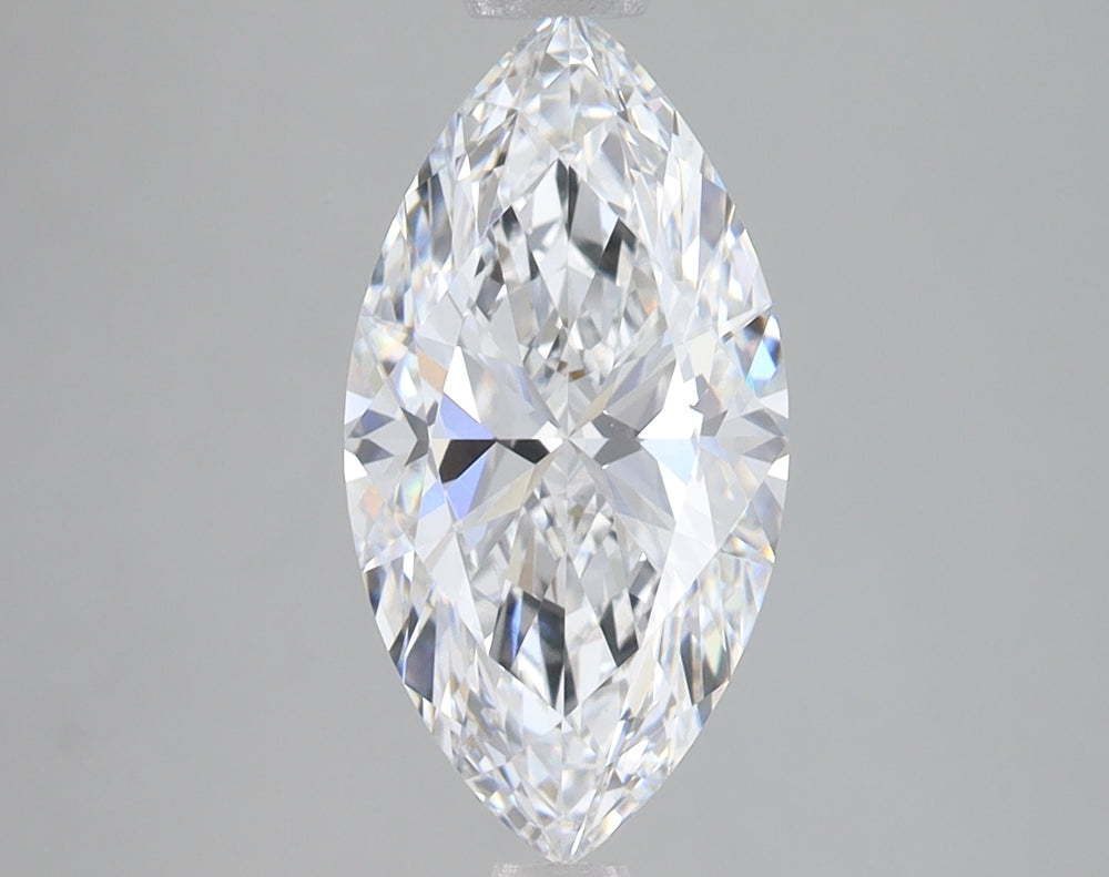 2.45 Carat Marquise Lab Diamond with  Cut Diamond in 14KT  view 1
