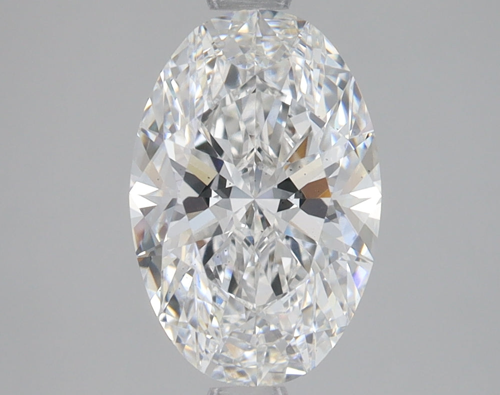 2.34 Carat Oval Lab Diamond with  Cut Diamond in 14KT  view 1
