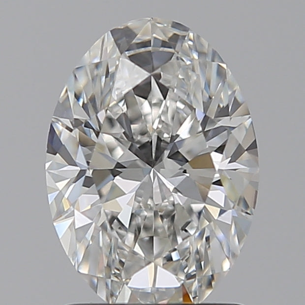 1.5 Carat Oval Lab Diamond with  Cut Diamond in 14KT  view 1
