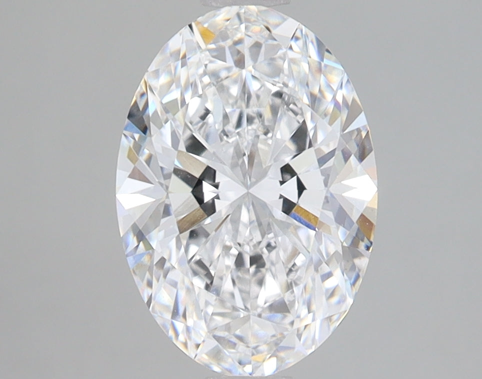 2.06 Carat Oval Lab Diamond with  Cut Diamond in 14KT  view 1
