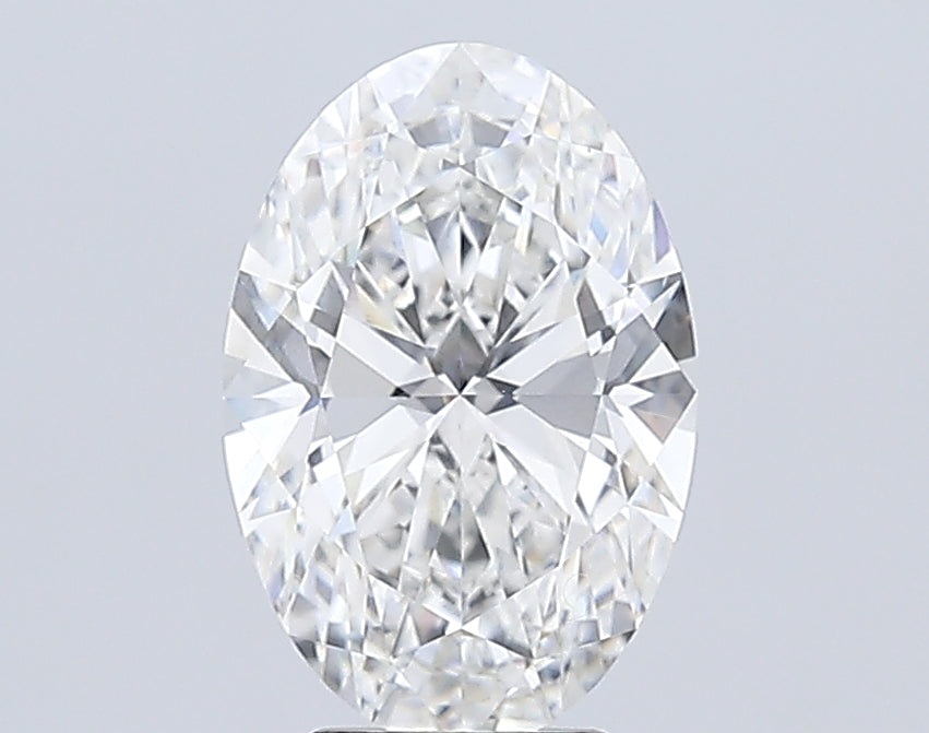 5.01 Carat Oval Lab Diamond with  Cut Diamond in 14KT  view 1
