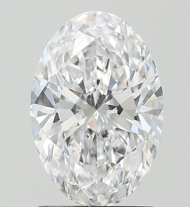 1.76 Carat Oval Lab Diamond with  Cut Diamond in 14KT  view 1
