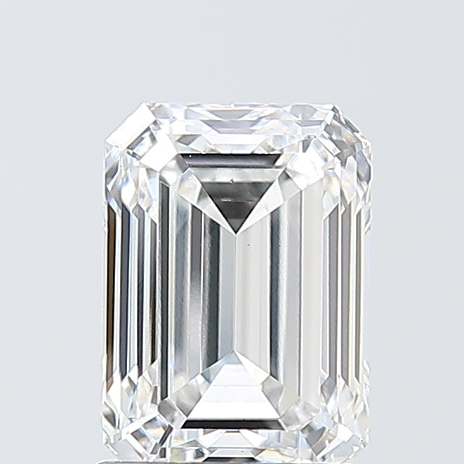 2.01 Carat Emerald Lab Diamond with  Cut Diamond in 14KT  view 1
