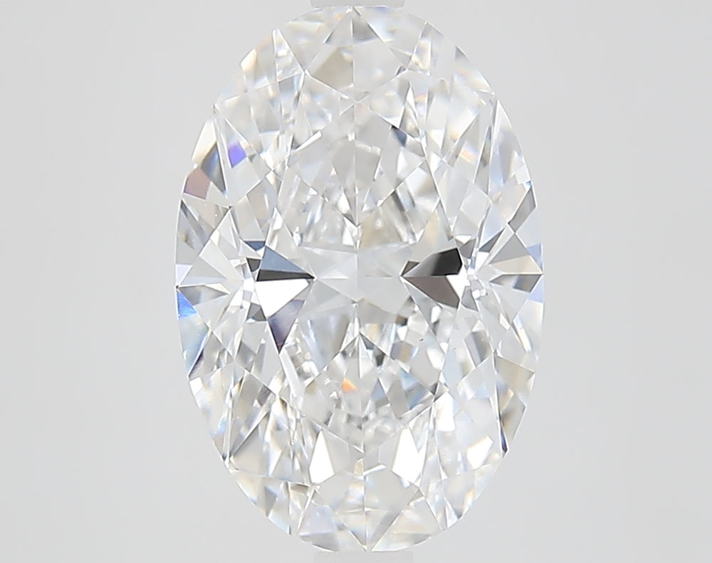 3.31 Carat Oval Lab Diamond with  Cut Diamond in 14KT  view 1
