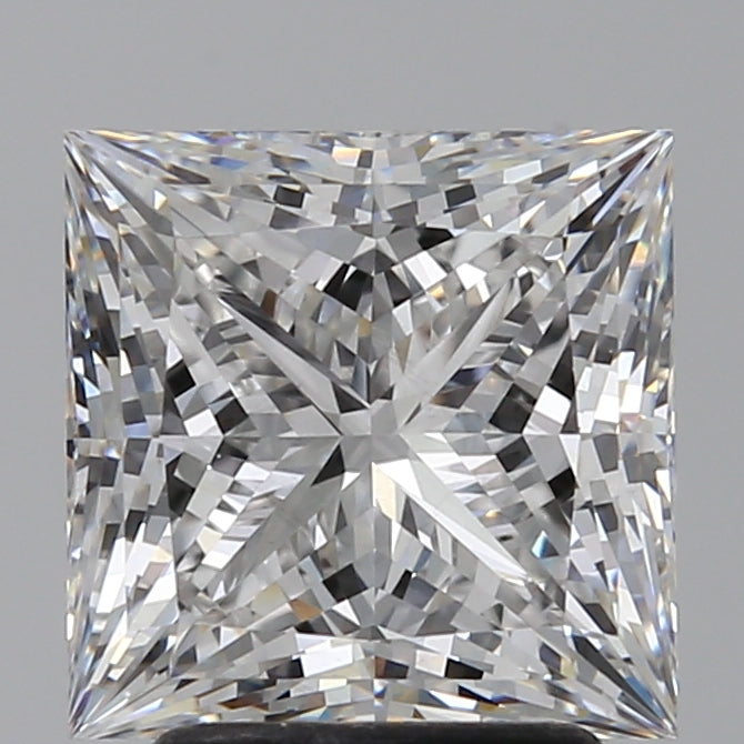 3.06 Carat Princess Lab Diamond with  Cut Diamond in 14KT  view 1
