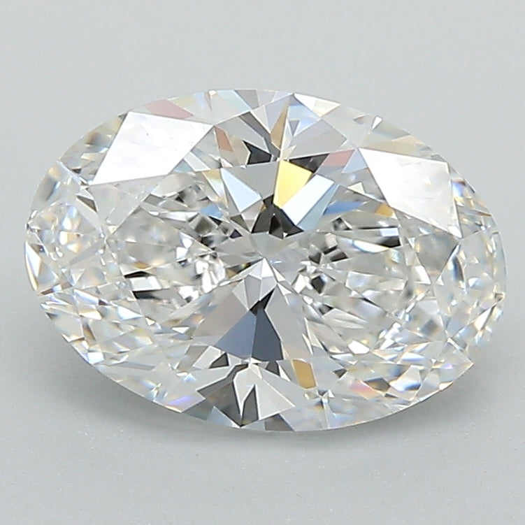 1.85 Carat Oval Lab Diamond with  Cut Diamond in 14KT  view 1

