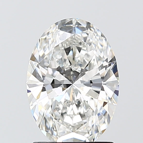 1.59 Carat Oval Lab Diamond with  Cut Diamond in 14KT  view 1
