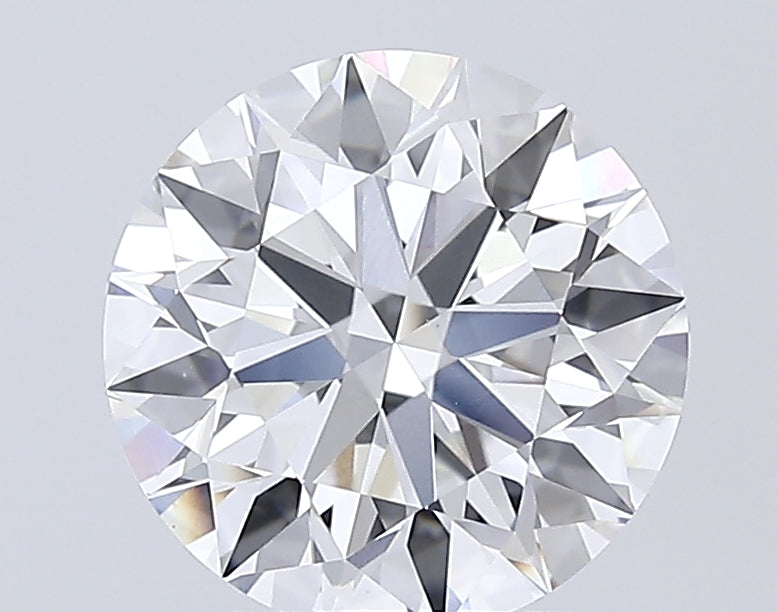 3.05 Carat Round Lab Diamond with  Cut Diamond in 14KT  view 1
