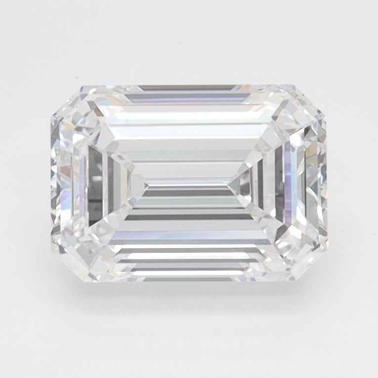 1.5 Carat Emerald Lab Diamond with  Cut Diamond in 14KT  view 1
