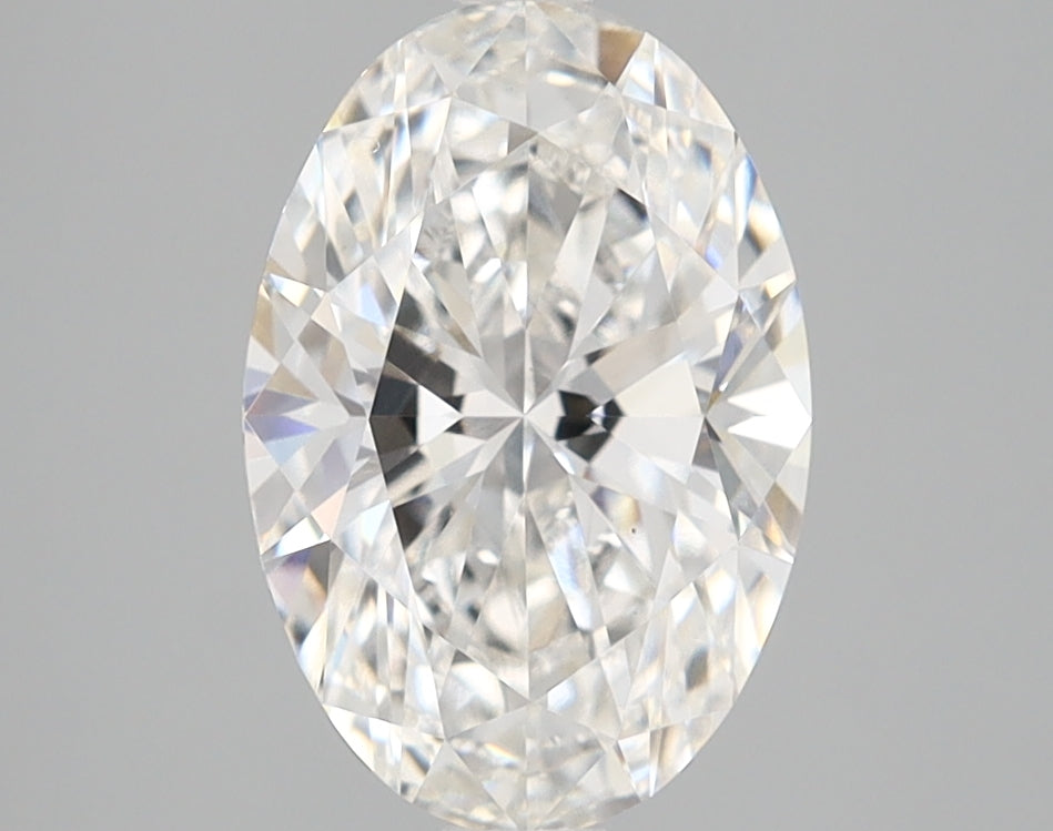 2.04 Carat Oval Lab Diamond with  Cut Diamond in 14KT  view 1
