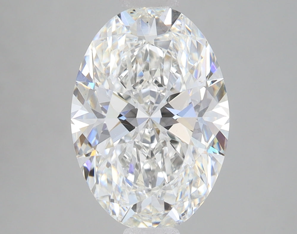 2.51 Carat Oval Lab Diamond with  Cut Diamond in 14KT  view 1
