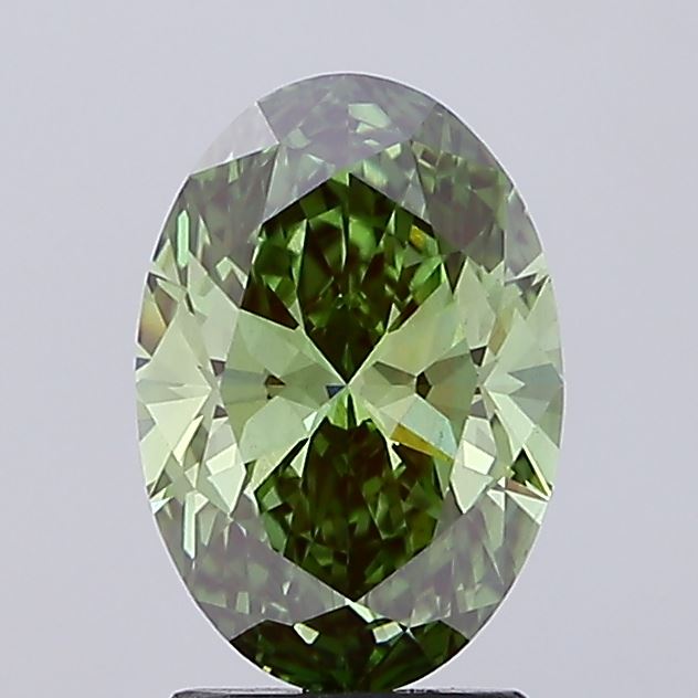 2.12 Carat Oval Lab Diamond with  Cut Diamond in 14KT  view 1
