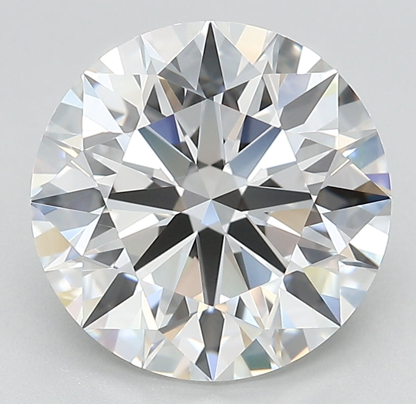 4.3 Carat Round Lab Diamond with  Cut Diamond in 14KT  view 1
