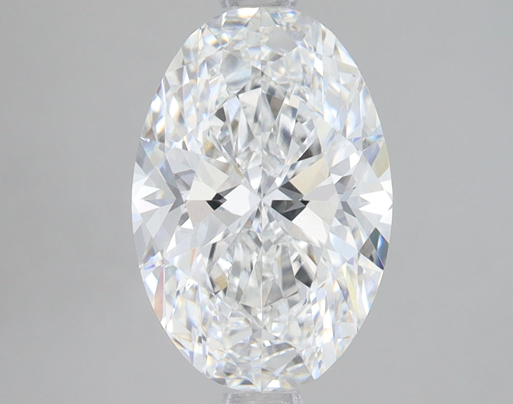 2.79 Carat Oval Lab Diamond with  Cut Diamond in 14KT  view 1

