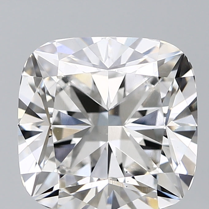 5.51 Carat Cushion Lab Diamond with  Cut Diamond in 14KT  view 1
