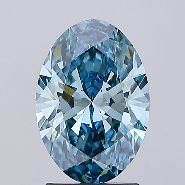 2.11 Carat Oval Lab Diamond with  Cut Diamond in 14KT  view 1
