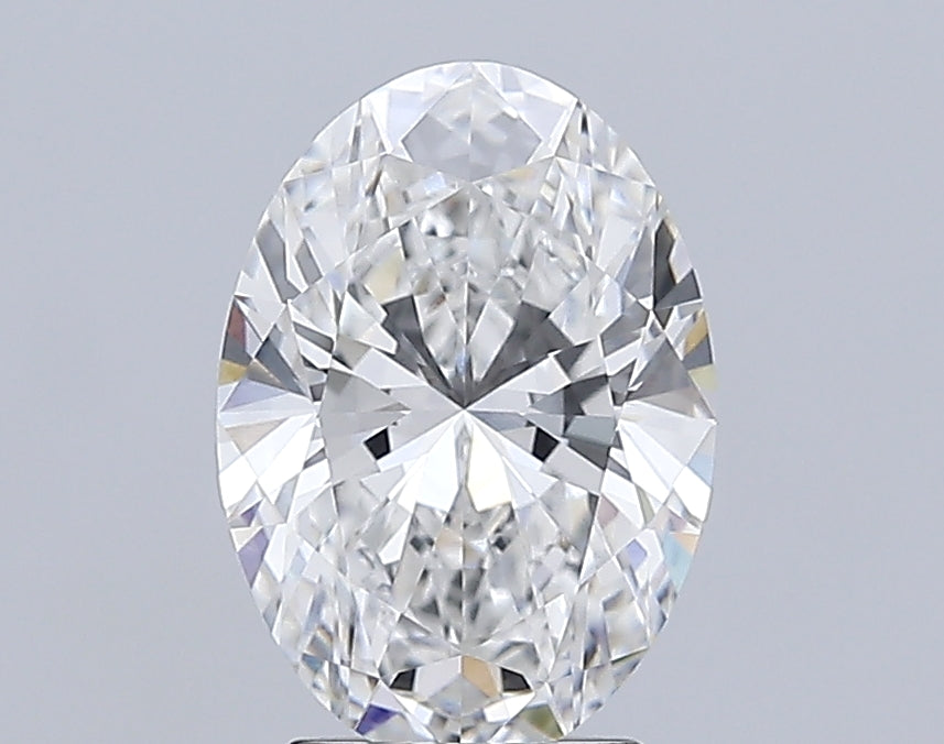 3.11 Carat Oval Lab Diamond with  Cut Diamond in 14KT  view 1
