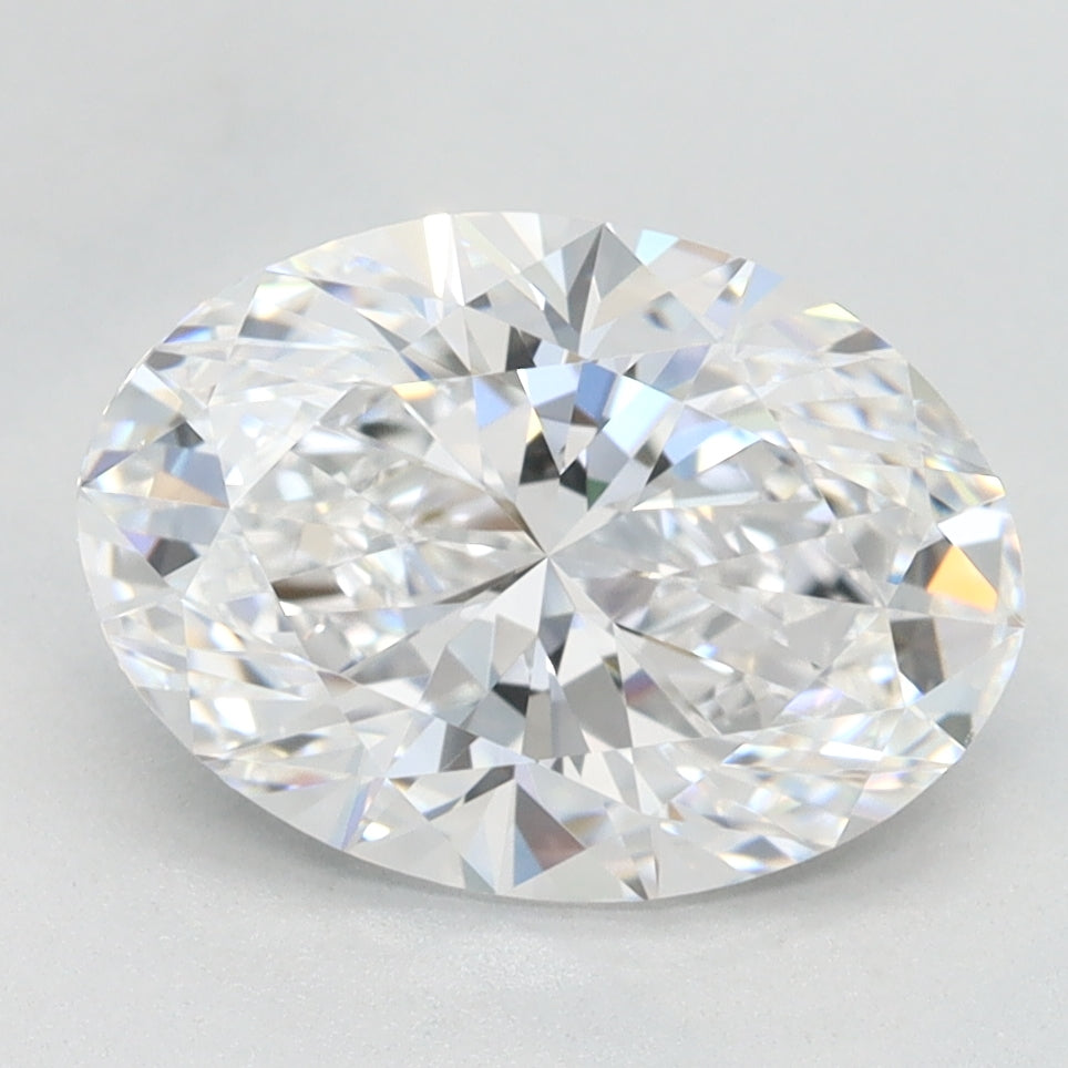 2.27 Carat Oval Lab Diamond with  Cut Diamond in 14KT  view 1
