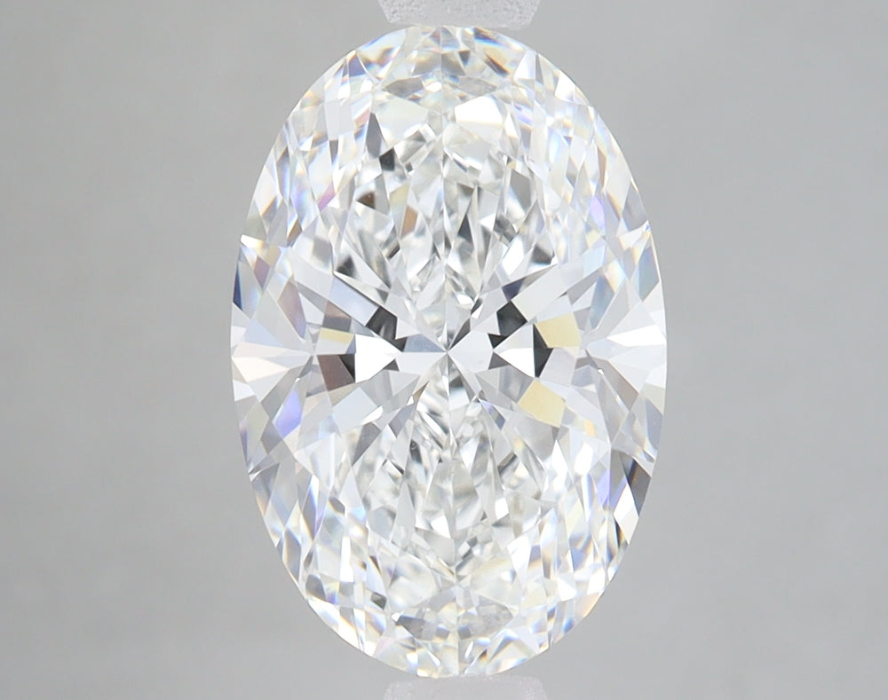 3.45 Carat Oval Lab Diamond with  Cut Diamond in 14KT  view 1

