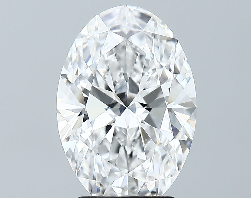 3.06 Carat Oval Lab Diamond with  Cut Diamond in 14KT  view 1
