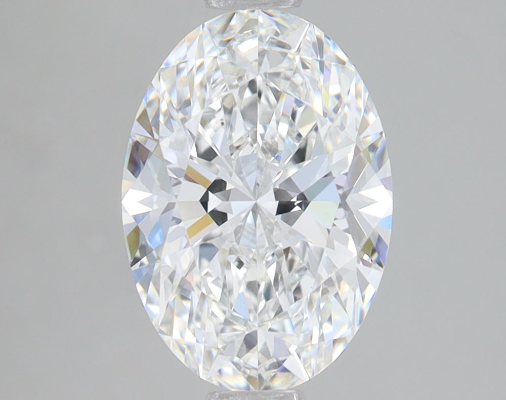 2.27 Carat Oval Lab Diamond with  Cut Diamond in 14KT  view 1
