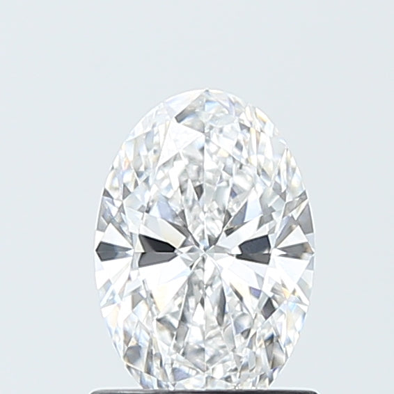 1.0 Carat Oval Lab Diamond with  Cut Diamond in 14KT  view 1

