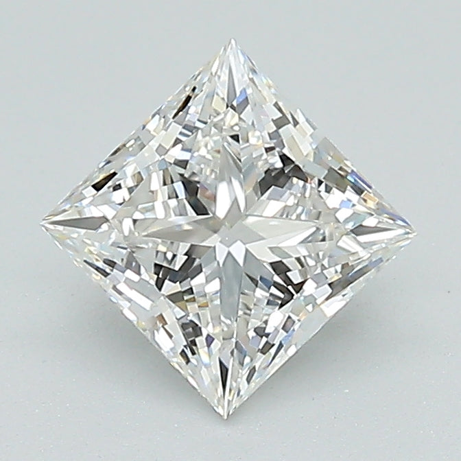 1.06 Carat Princess Lab Diamond & 1.07 Carat Princess Lab Diamond with  Cut Diamond in 14KT  view 1
