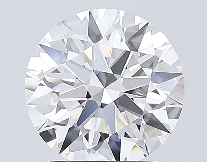 2.22 Carat Round Lab Diamond with  Cut Diamond in 14KT  view 1
