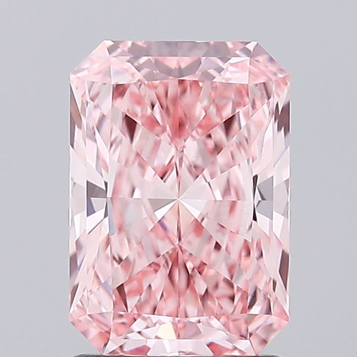 1.65 Carat Radiant Lab Diamond with  Cut Diamond in 14KT  view 1
