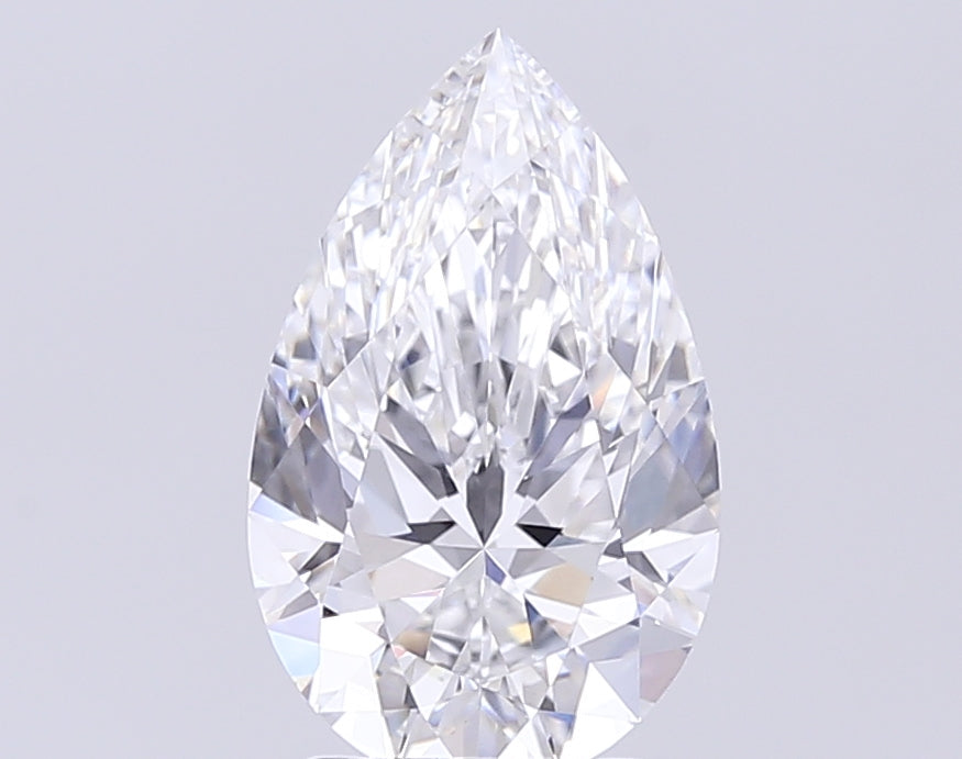 3.0 Carat Pear Lab Diamond with  Cut Diamond in 14KT  view 1
