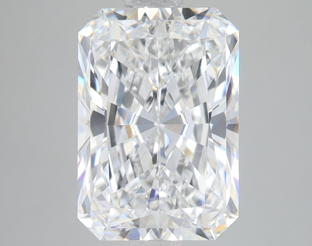 4.09 Carat Radiant Lab Diamond with  Cut Diamond in 14KT  view 1
