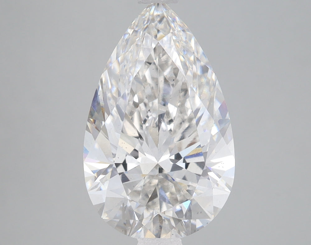 3.51 Carat Pear Lab Diamond with  Cut Diamond in 14KT  view 1
