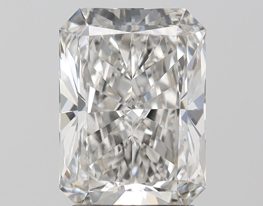 2.58 Carat Radiant Lab Diamond with  Cut Diamond in 14KT  view 1
