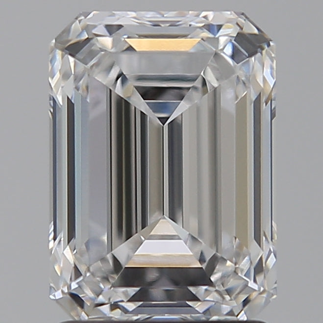 2.01 Carat Emerald Lab Diamond with  Cut Diamond in 14KT  view 1
