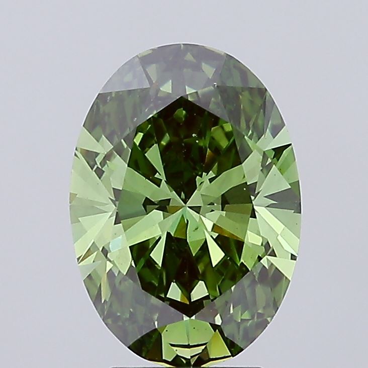 3.01 Carat Oval Lab Diamond with  Cut Diamond in 14KT  view 1
