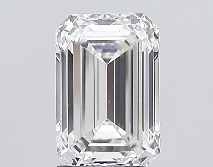 3.1 Carat Emerald Lab Diamond with  Cut Diamond in 14KT  view 1
