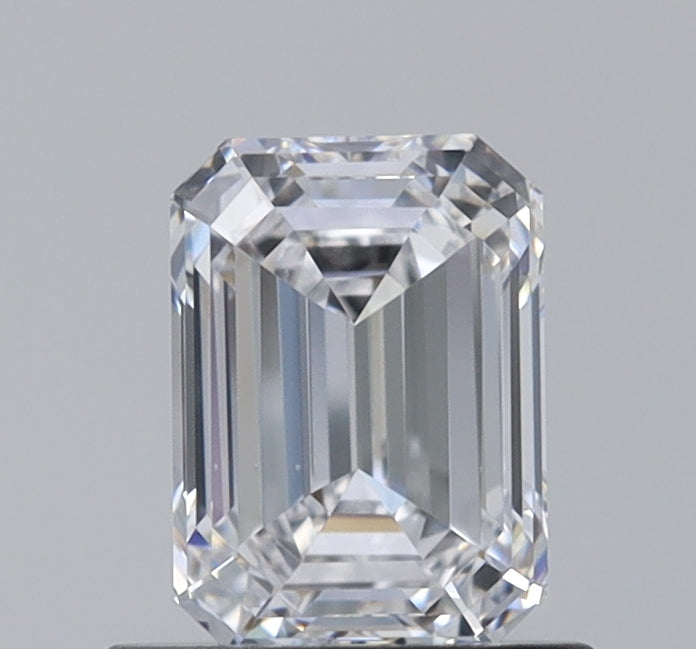 0.7 Carat Emerald Lab Diamond with  Cut Diamond in 14KT  view 1
