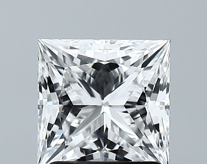 1.77 Carat Princess Lab Diamond with  Cut Diamond in 14KT  view 1
