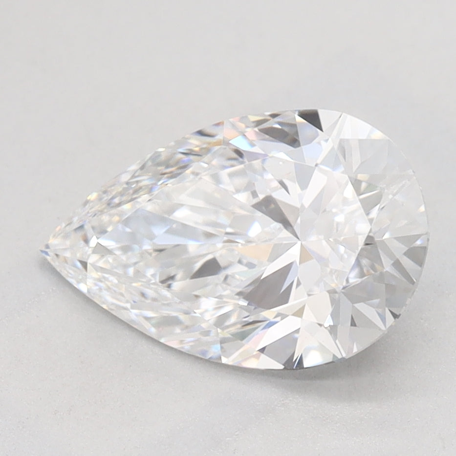 1.44 Carat Pear Lab Diamond with  Cut Diamond in 14KT  view 1
